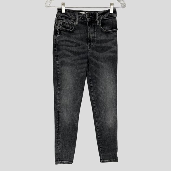 Frame Denim Womens Le One High Rise Skinny Jeans Crop Gray Hughes size 23-28 - Picture 3 of 13